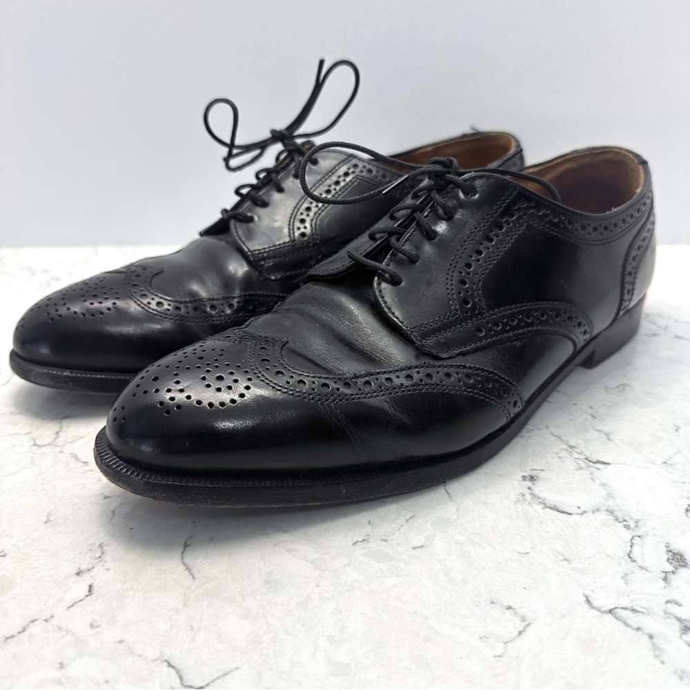 Cole Haan Black Leather Wingtip Oxford Men's 11 Dress Shoes